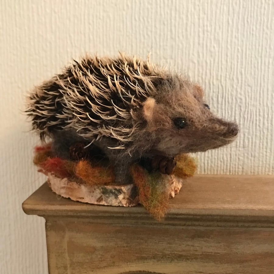 Hedgehog needle felted animal 