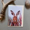 "Hattie hare" Blank Greeting Card