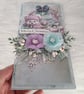 Handmade Christmas Card with Teddy Bear, Flawers & Winter Scene (117)Luxury Card - Image 4