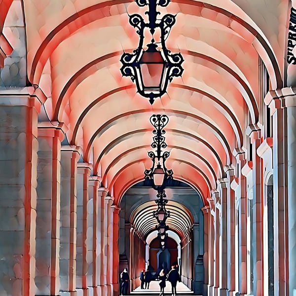 Lost In Lisbon -  A High Quality Rolled Canvas Print