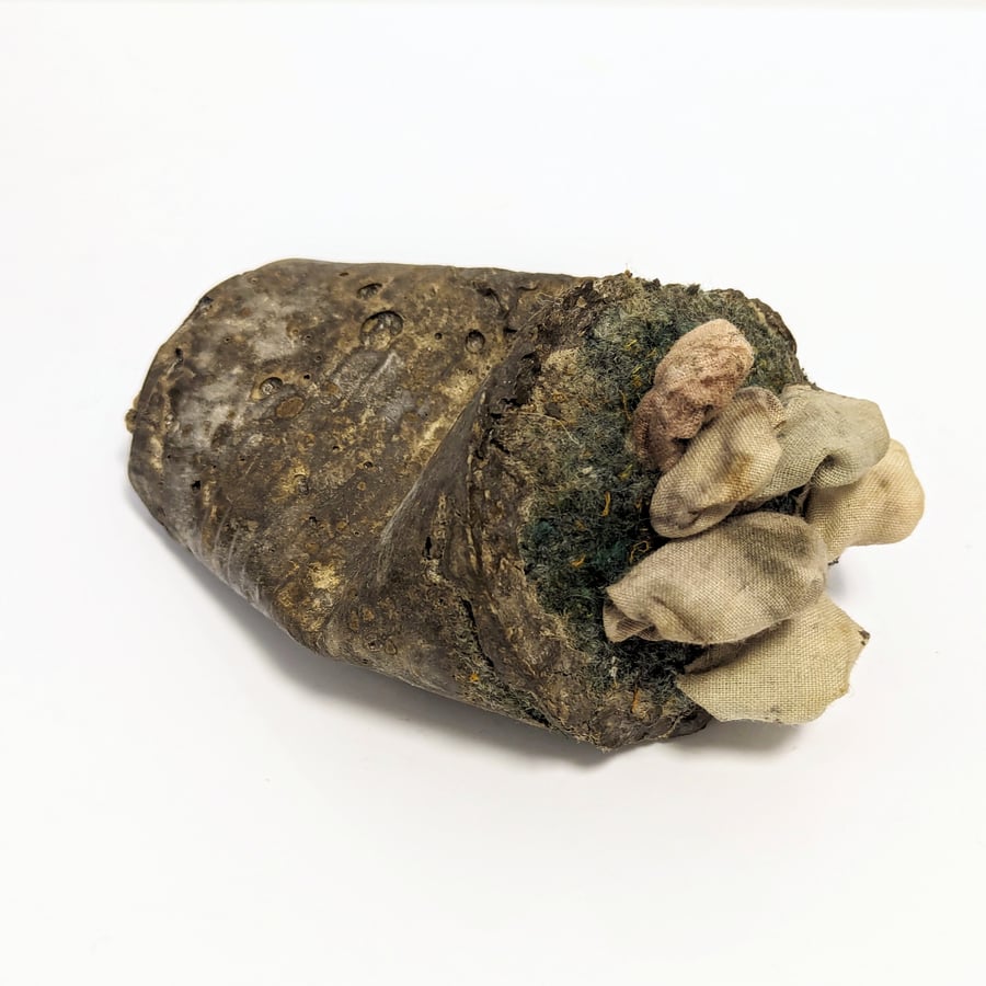 Woodland Walks - Fallen Cup sculpture from recycled materials  