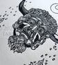 The Dorset Ooser - Ltd. Ed Lino Prints - Two Sizes Available  - Image 2
