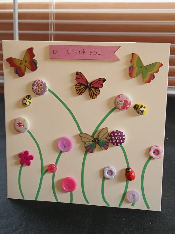 Handmade thank you card 