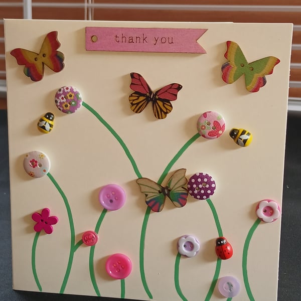 Handmade thank you card 