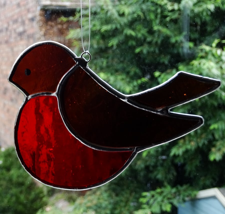 STAINED GLASS ROBIN