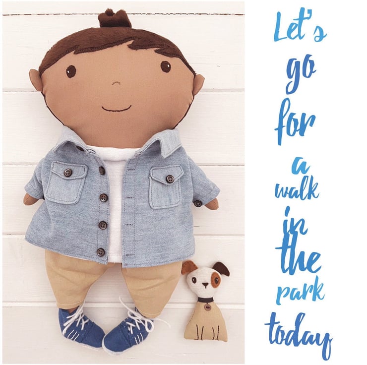 Digital PDF Sewing Pattern for Boy Doll 'Arlo' ... - Folksy