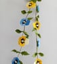 Handmade Felt Pansy Garland, home decor - Image 4