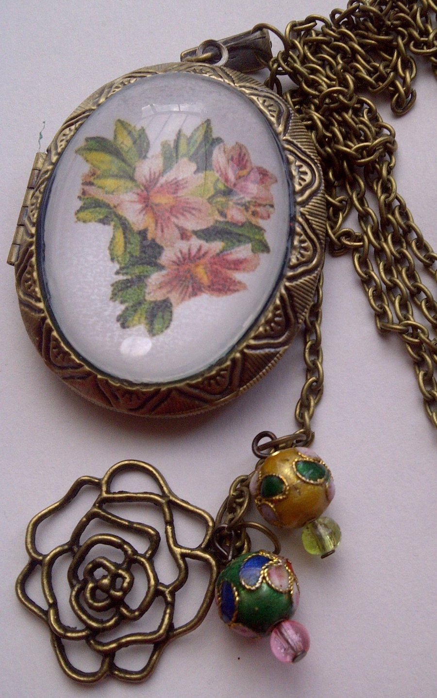 Vintage Style Locket Pill Box On A Fashionable Folksy