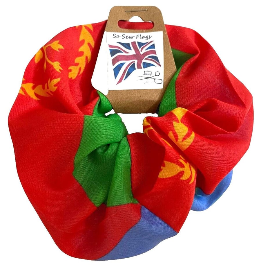 Eritrea Flag Hair Scrunchie Scrunchies Accessory Band Elastic