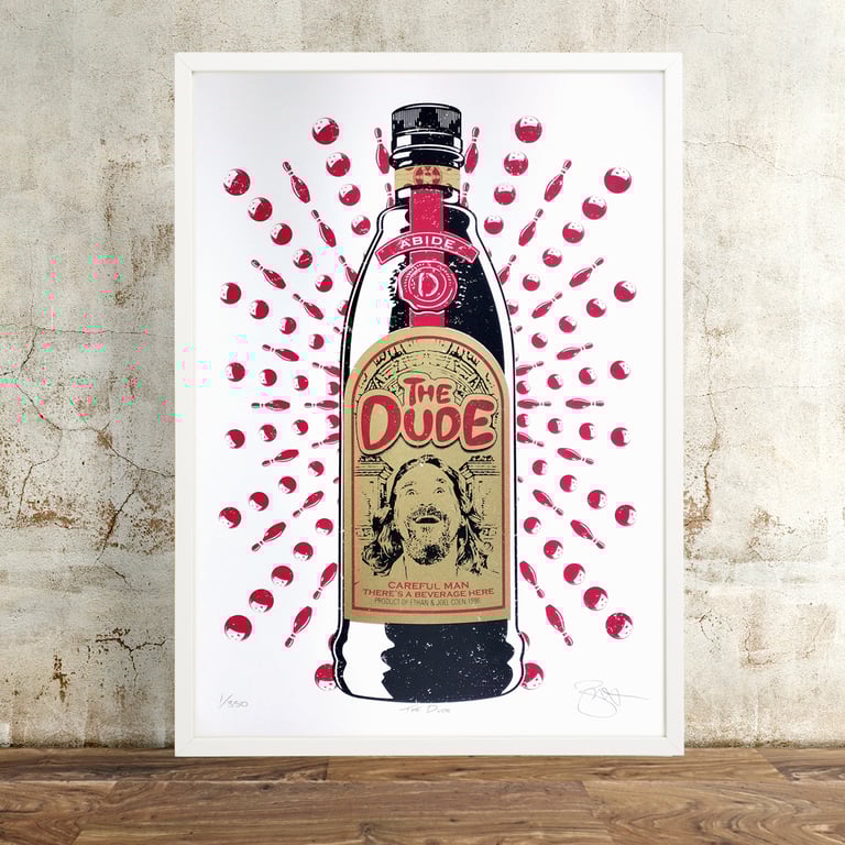 The Big Lebowski 'The Dude' Hand Pulled Limited Edition Screen Print