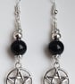 Gorgeous Black Obsidian and Pentacle Earrings. - Image 3