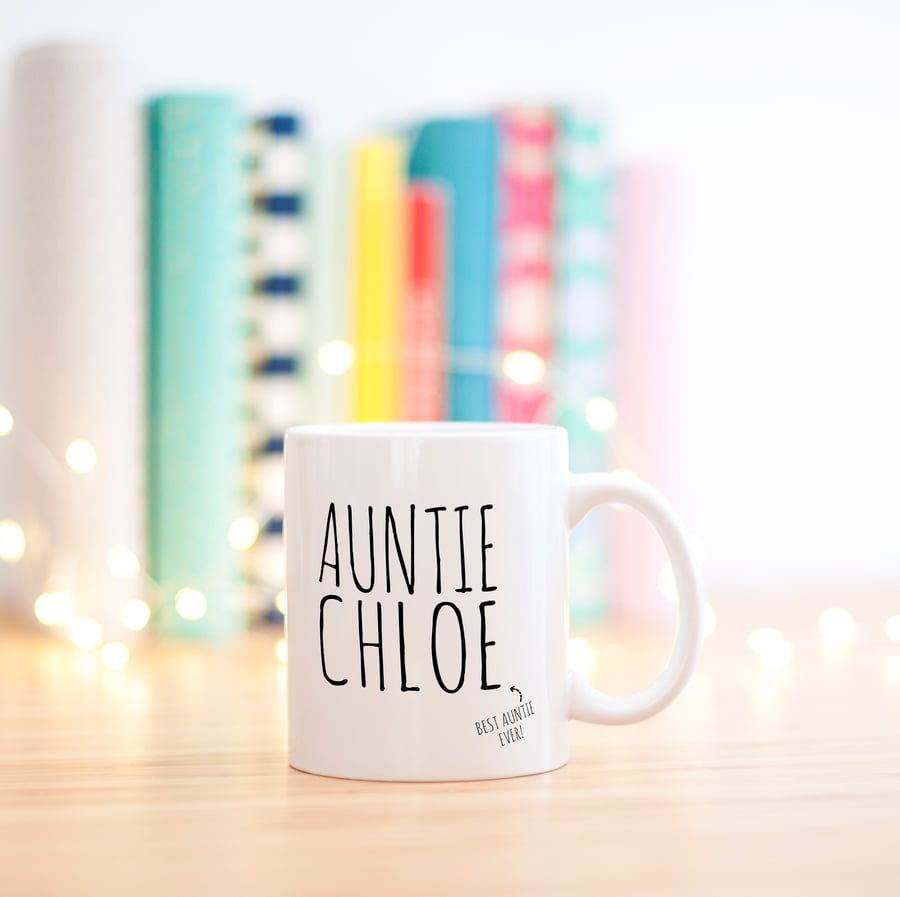 Personalised Best Auntie Ever Mug