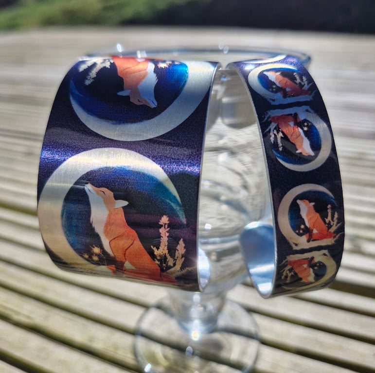 The Fox & The Moon Wide Aluminium Cuff