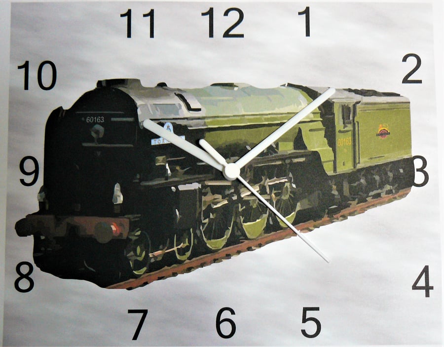 Britannia Class 4-6-2 steam locomotive wall clock pacific train 70000 railway