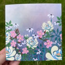 Misty Roses Greeting Card, blank card, envelope included 