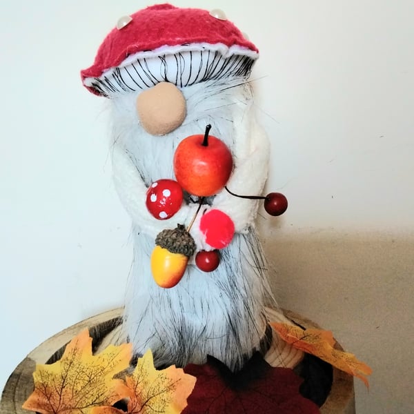 Toadstool Gnome ornament