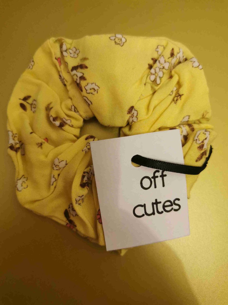 Yellow Flowers Scrunchie