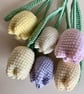 Crochet tulip bouquet, handmade pastel tulips, forever flowers, gift for her - Image 2