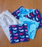 5 bamboo & cotton cleansing  pads in shades of aqua with cotton mesh washing bag - Image 2