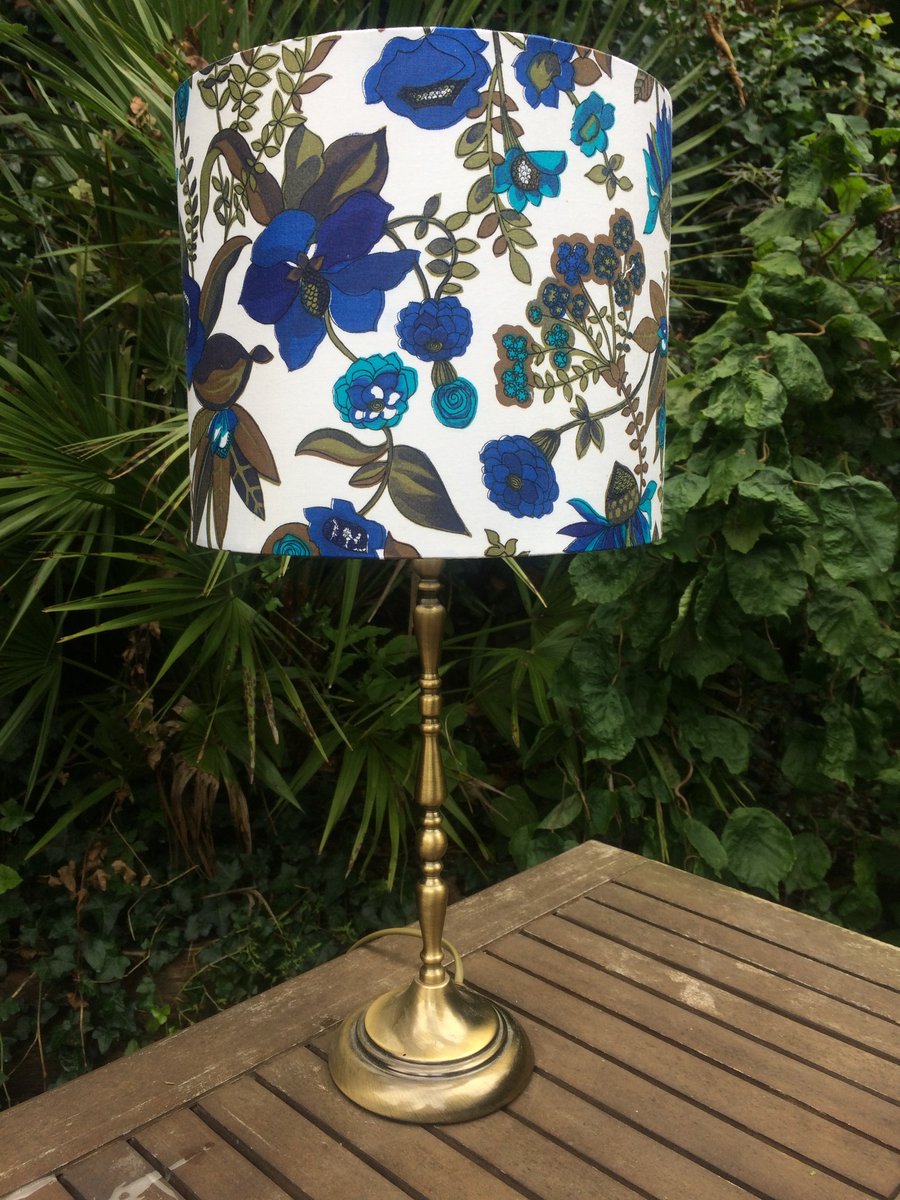 Vintage fabric lampshade