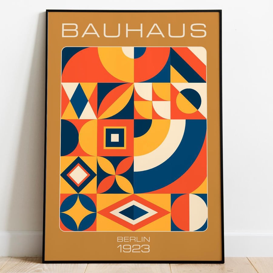 Bauhaus Art Print, Abstract Art Print, Geometric Art Poster, Home Decor 