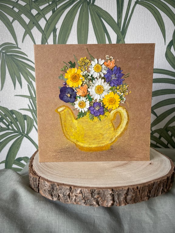 Pressed flower card