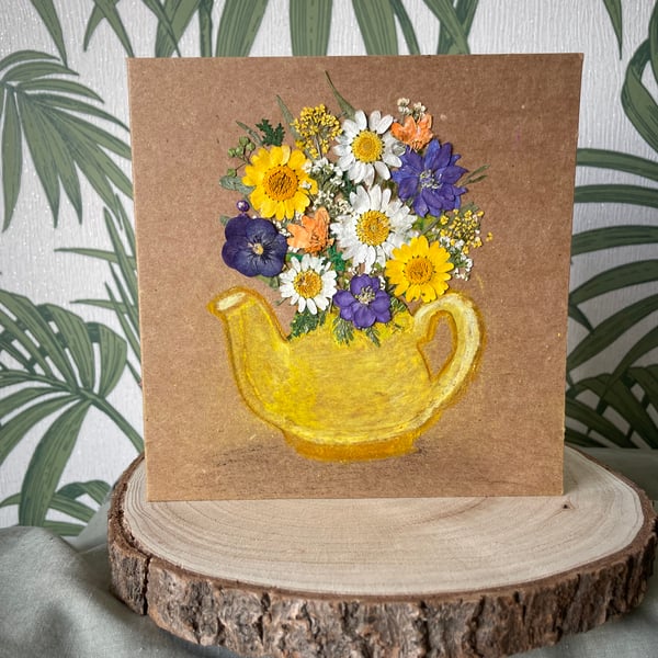 Pressed flower card