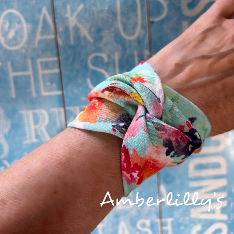 Boho style cuff bracelet, eco friendly wrist cover up