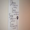 shabby chic distressed plaque-dance lovely wall hanging