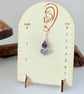 Silver and Amethyst Heart Earrings - Image 7