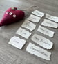 One Red Fabric Heart with Personalised Message Wedding Engagement Proposal - Image 2