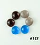 3 pairs of art glass 1cm cabochons for jewellery making, crafting (175)