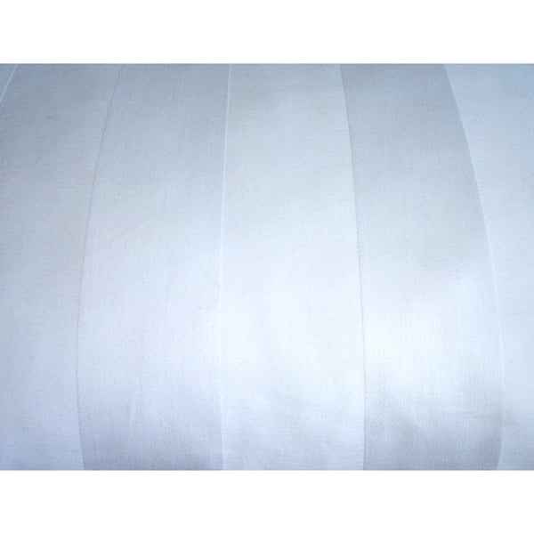 4ft 6" Body Pillow Cover White Stripe 54"x19" Cotton Sateen Thread Ct Double Bed