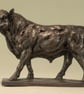 Walking Bull Animal Statue Small Bronze Ornament Bronze Resin Sculpture Bull - Image 1