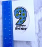 9th Birthday Cross Stitch Card for Boys or Girls - Age 9 Greeting Card - Image 5