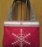 SALE - Christmas Handbag - Wool Felt Snowflake - Image 1