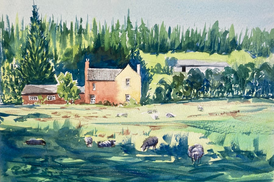 Kildale en plein air 2019 summer (Pure Original Watercolour)
