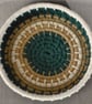 Forest Green, Off-White & Jute Coil Basket - Image 7
