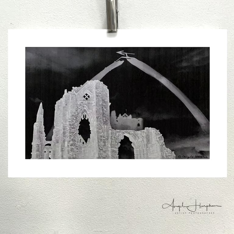 Photograph Black and White Composite - Fine Art -  Gothic Abbey Whitby