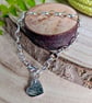 Hammered Heart Sterling Silver Chunky Charm Bracelet  - Image 5