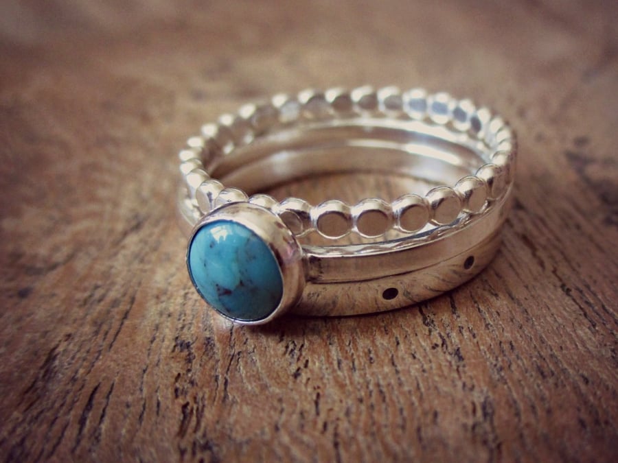 Turquoise Ring Stack