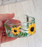 Keepsake Glass Heart Dish Hand Painted with Sunflowers  - Image 3