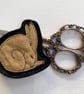 Upcycled sleeping hare brooch pin or badge.  - Image 3