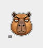 Funny Vinyl Sticker For Adults - Grumpy Judgy Capybara Face