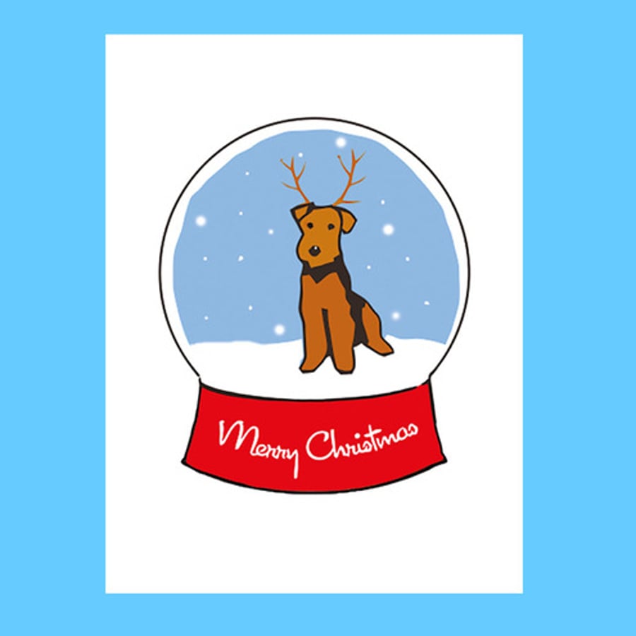 3 x Welsh Terrier Christmas Cards