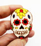 Sugar Skull Ceramic Brooch - Image 5
