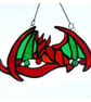 Fire Dragon Suncatcher Stained Glass Mythical - Image 2