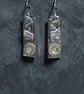 Sterling Silver & Brass  Brutalist Earrings - Designed & Handmade UK - Image 2