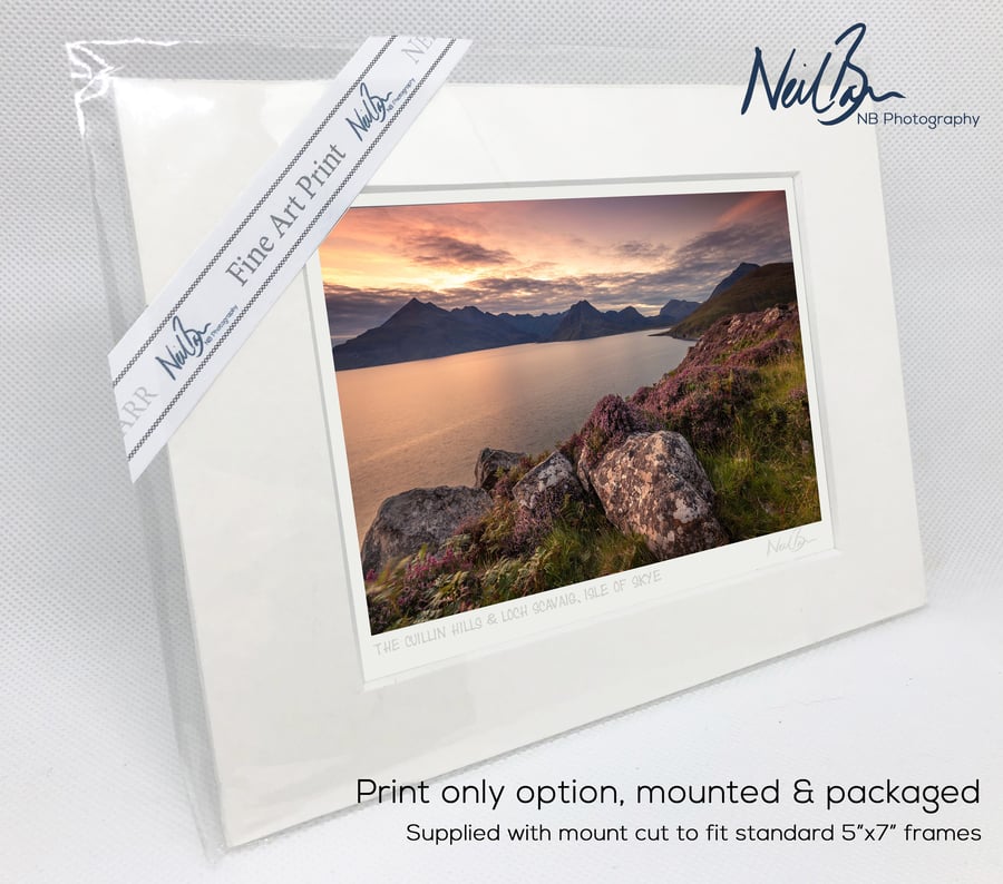 Cuillin Hills & Loch Scavaig from Elgol Skye - A6 (7" x 5") Unframed Print