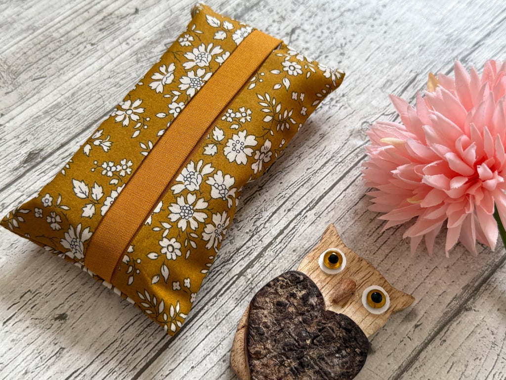 Liberty Fabric Pocket Tissue Holder - Travel Tissue Case - Reusable Tissue Pouch